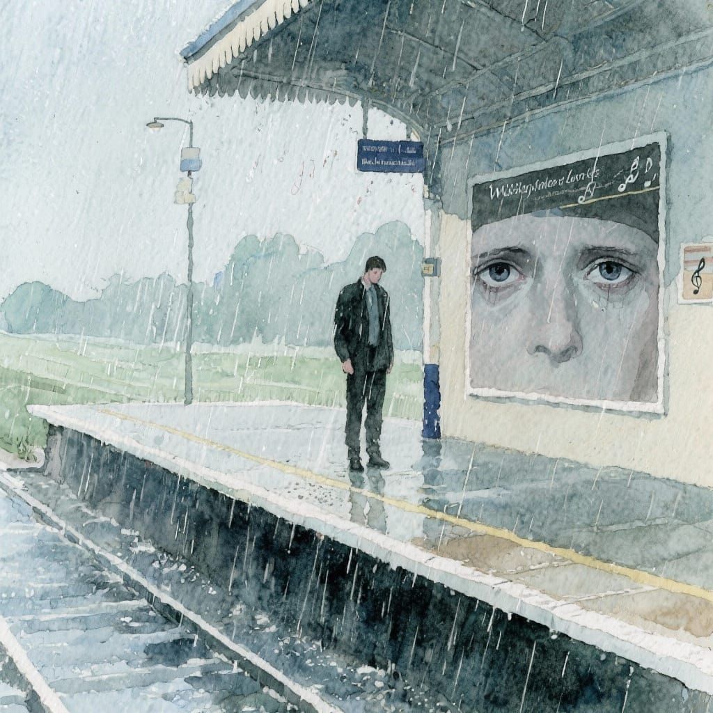 Visage - Fade to Grey (Lyrik Prompt: One man on a lonely platform…)  by @AnC