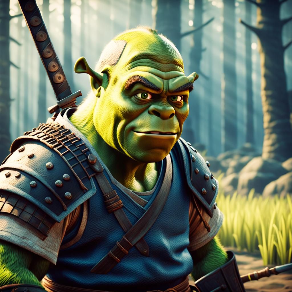 If shrek was a Samurai - AI Generated Artwork - NightCafe Creator