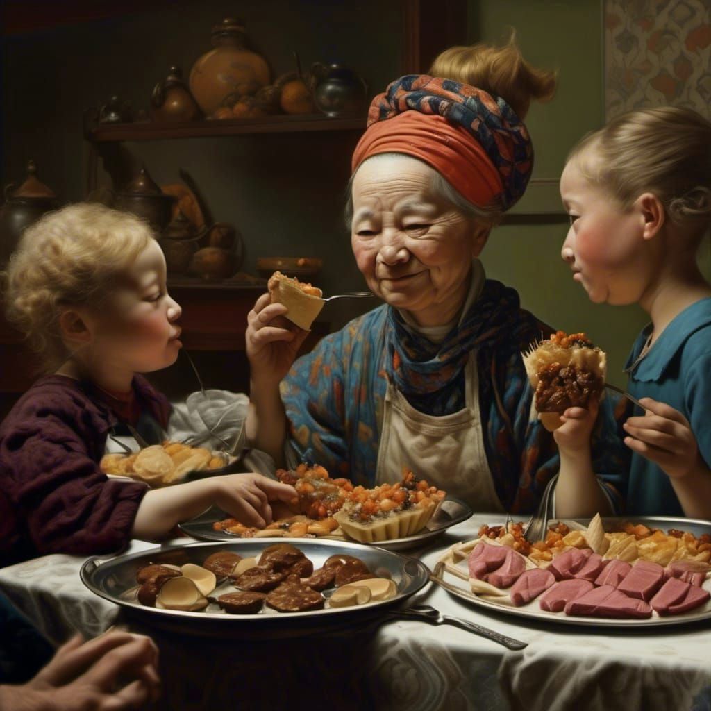 Mormor lager vidunderlig mat! +