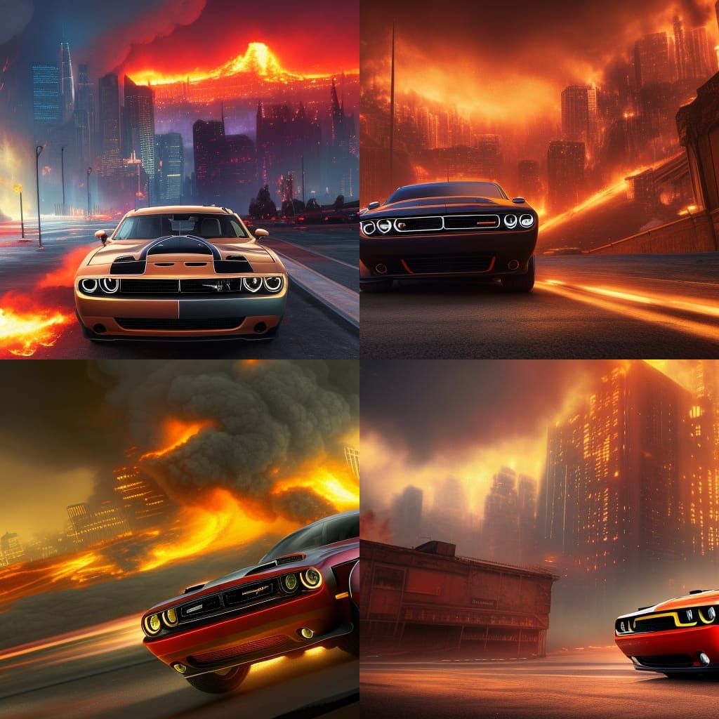 Challenger over Fire