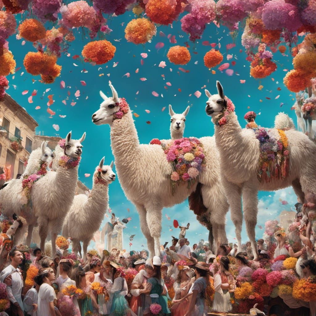 Llama Flower-Dream