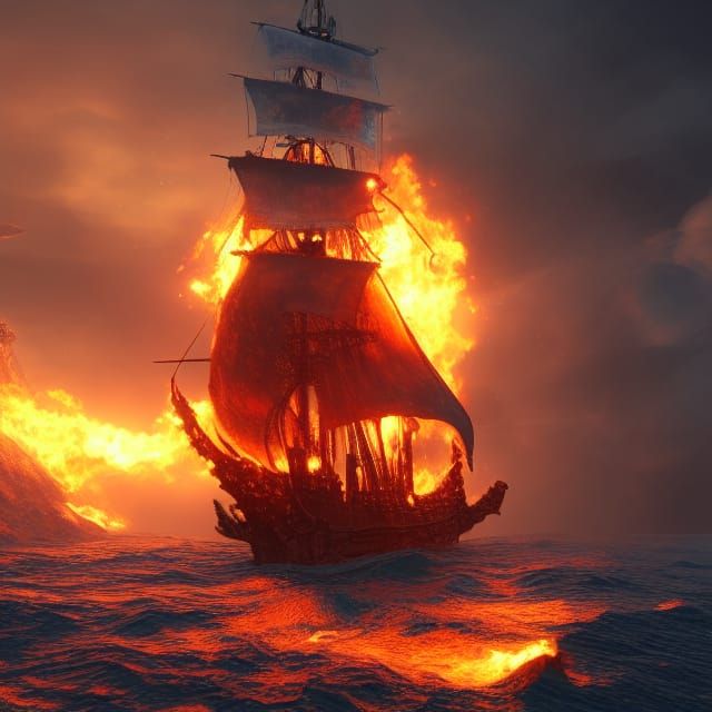 Fire in the midst of the sea