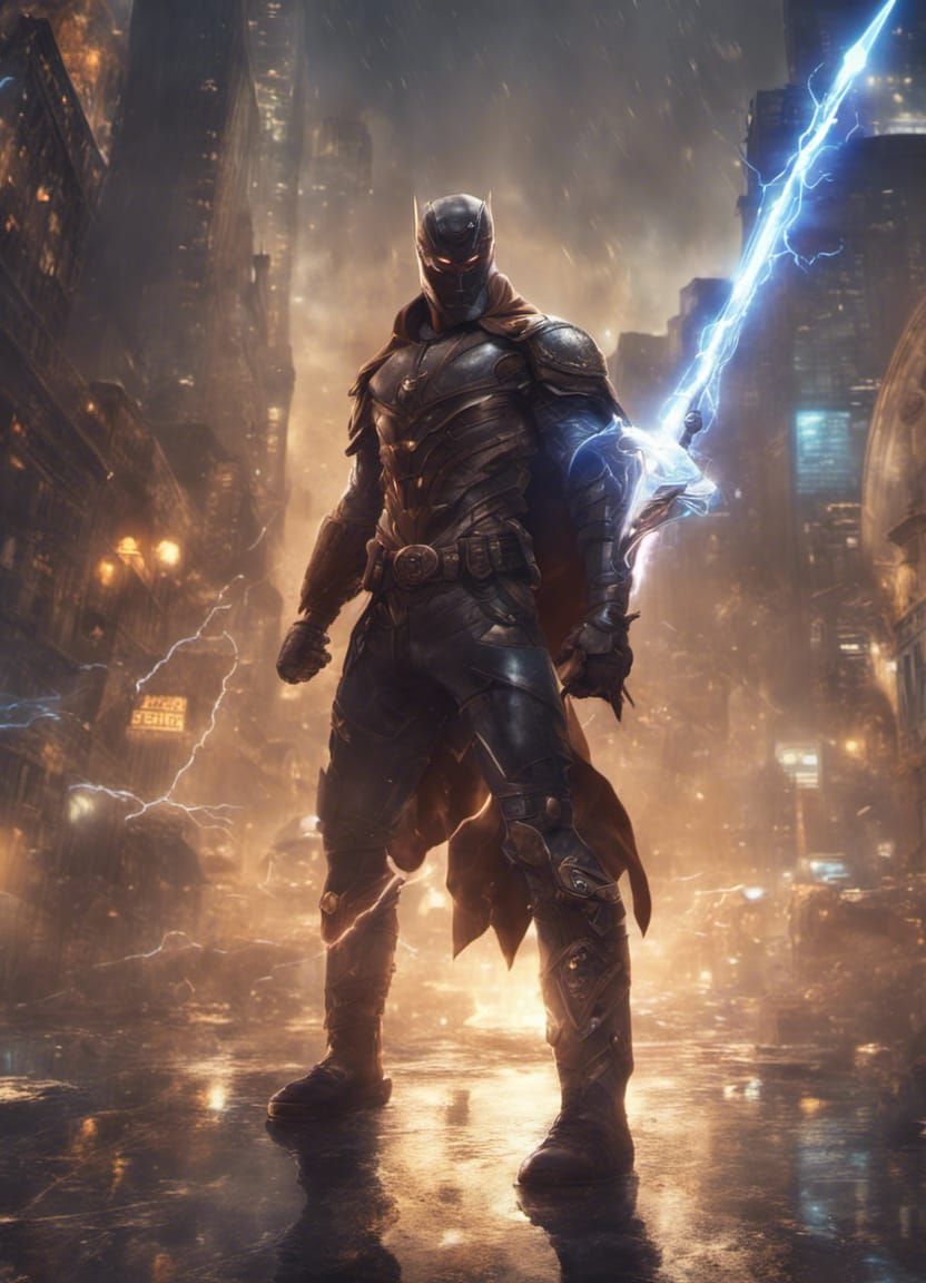 Lightning Knight AI Generated Artwork NightCafe Creator