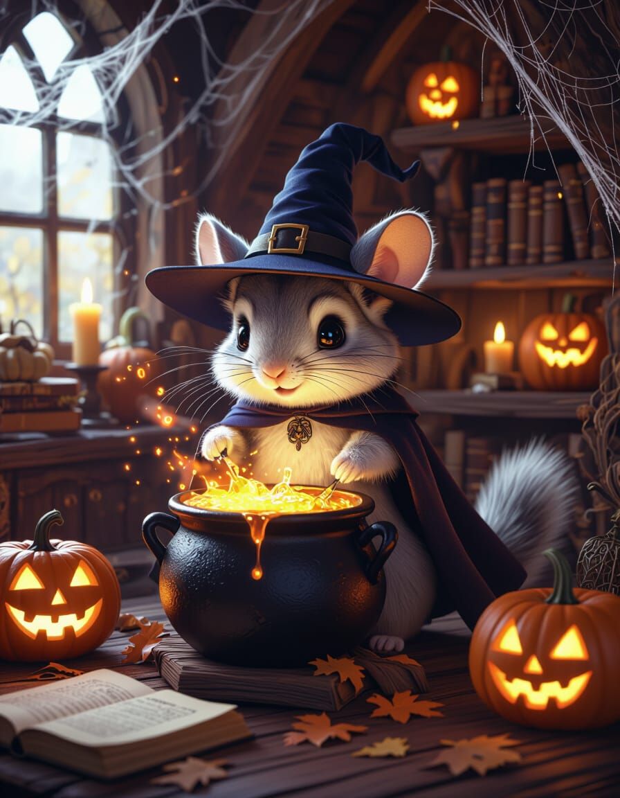 Chinchilla witchcraft   by @Billcat