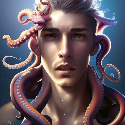 Boy with octopus for hair
