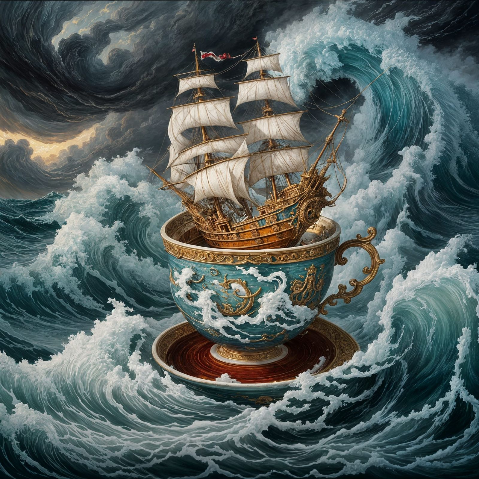 Storm in a teacup.  by @Pigsy