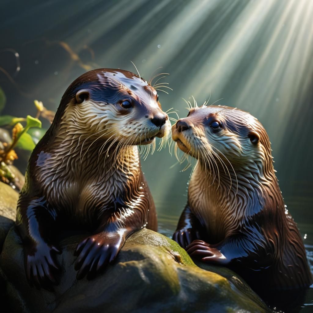 Day of the Otters - AI Generated Artwork - NightCafe Creator