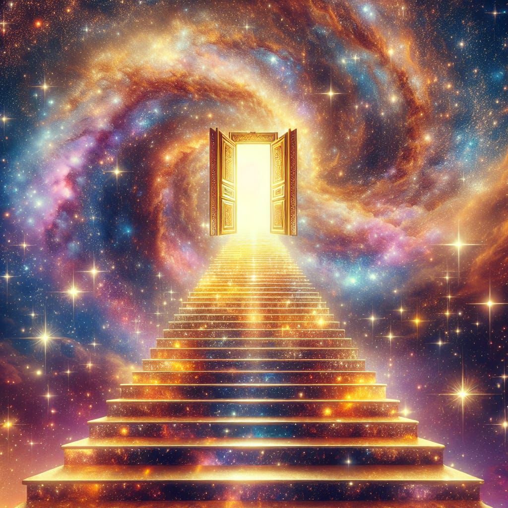 a room full of mirrors with dodecahedrons floating in space.each dodecahedron is a world unto itself with its own univer...