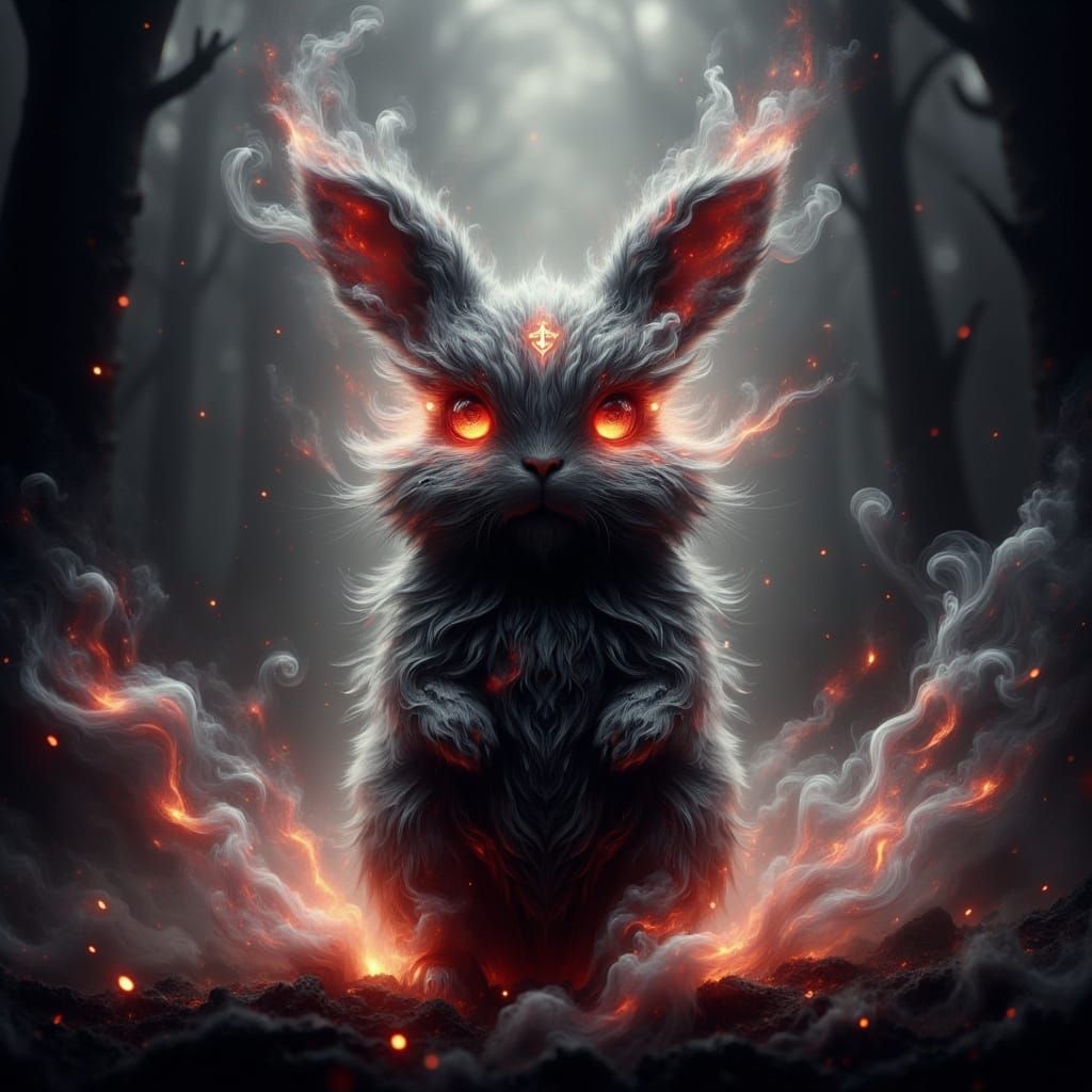 <lora:SXLSpiritHead:1.0> Evil bunny