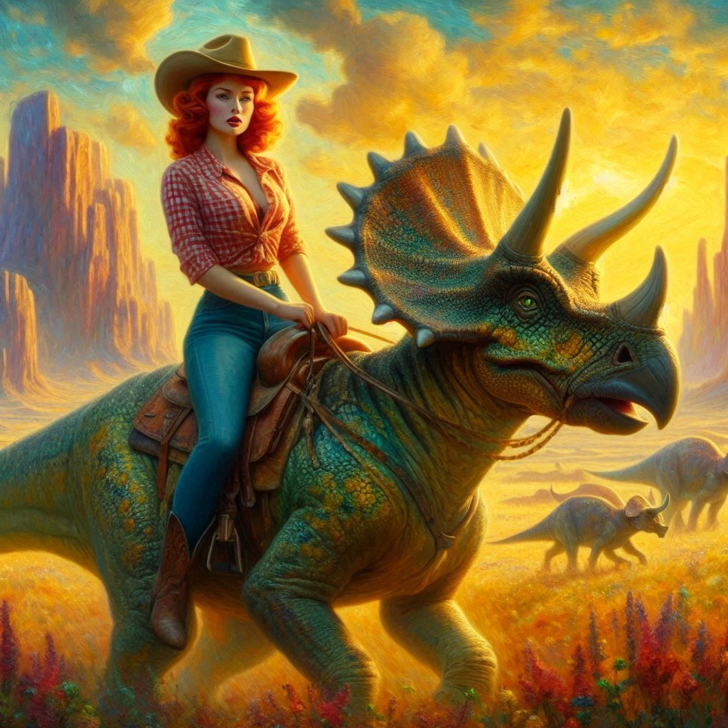 Redheaded Dino Rider