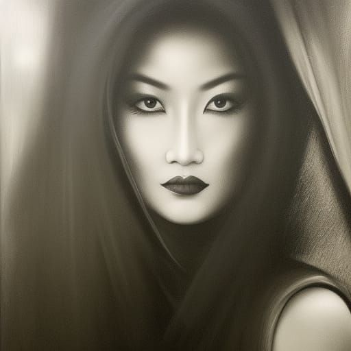 A raging river in the shape of a beautiful woman.