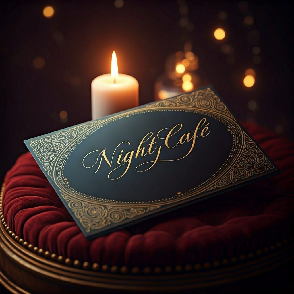 Luxurious New Year's Card in Elegant, Baroque Style