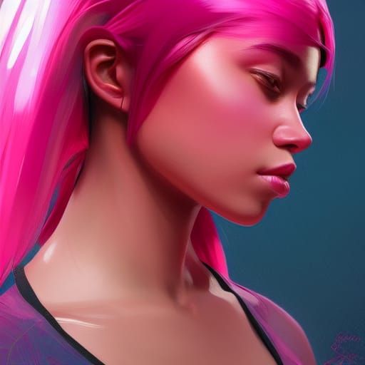 sporty pink girl