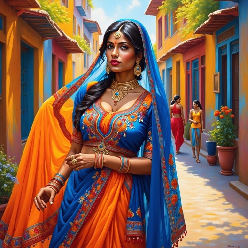 <lora:IndianWomanFx:1.0>