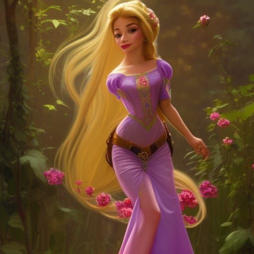 Princess rapunzel as a mexican pin up - AI Generated Artwork ...