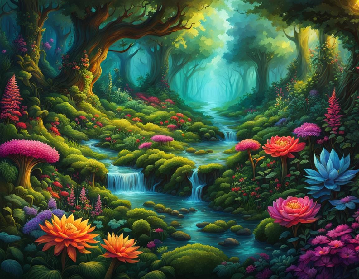 Magical plants - AI Generated Artwork - NightCafe Creator