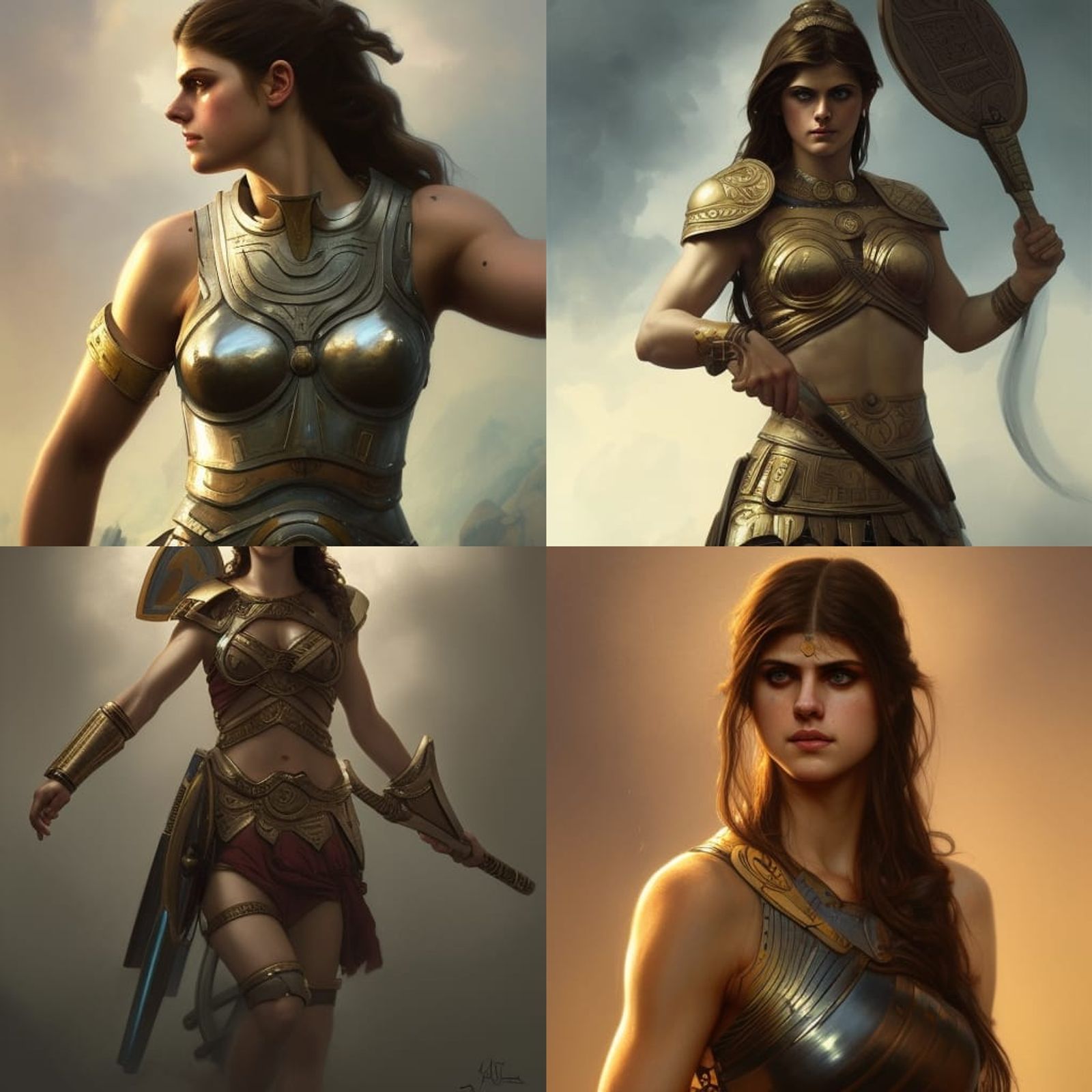 female greek armor