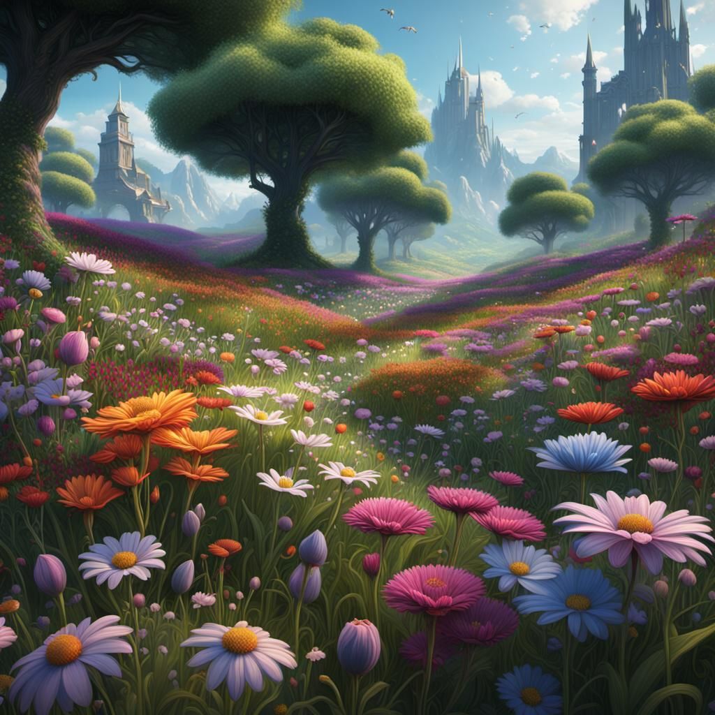 Beautiful flower meadow