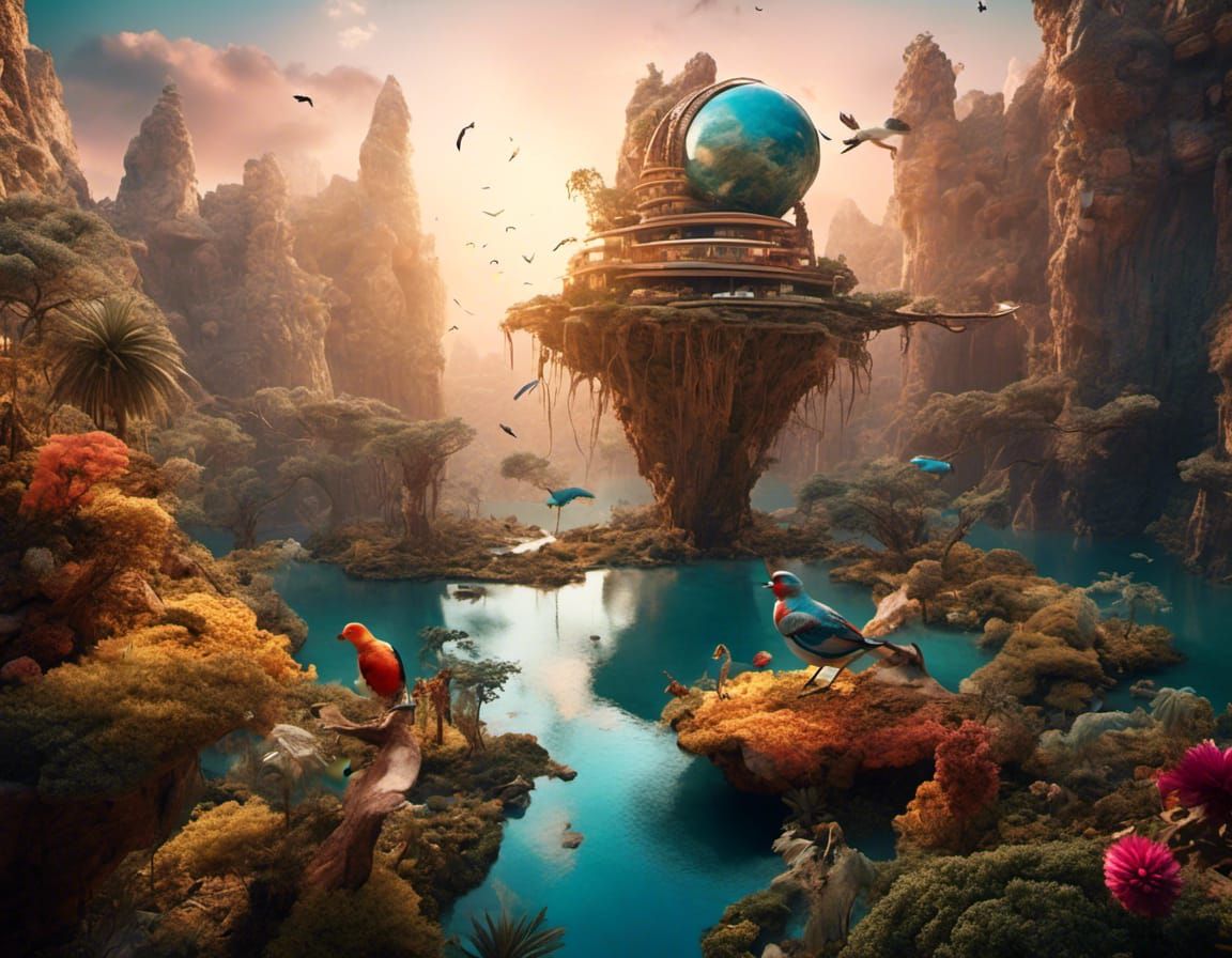 <lora:Fibonacci collage:1.0> Paths to otherworldly and exoti...