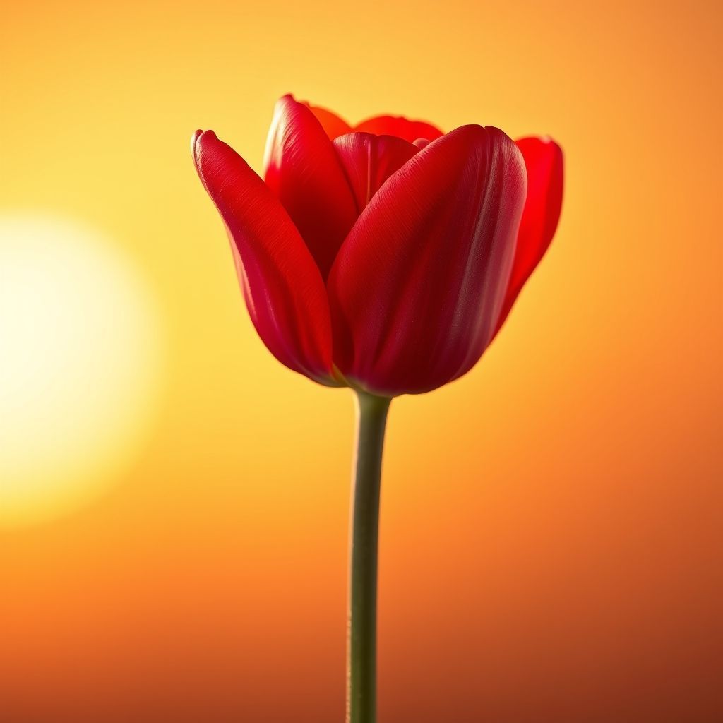 A red tulip bud
