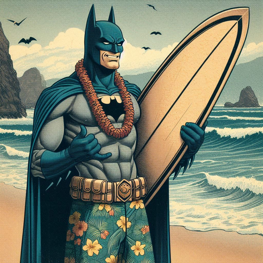 Surf's up Batman!