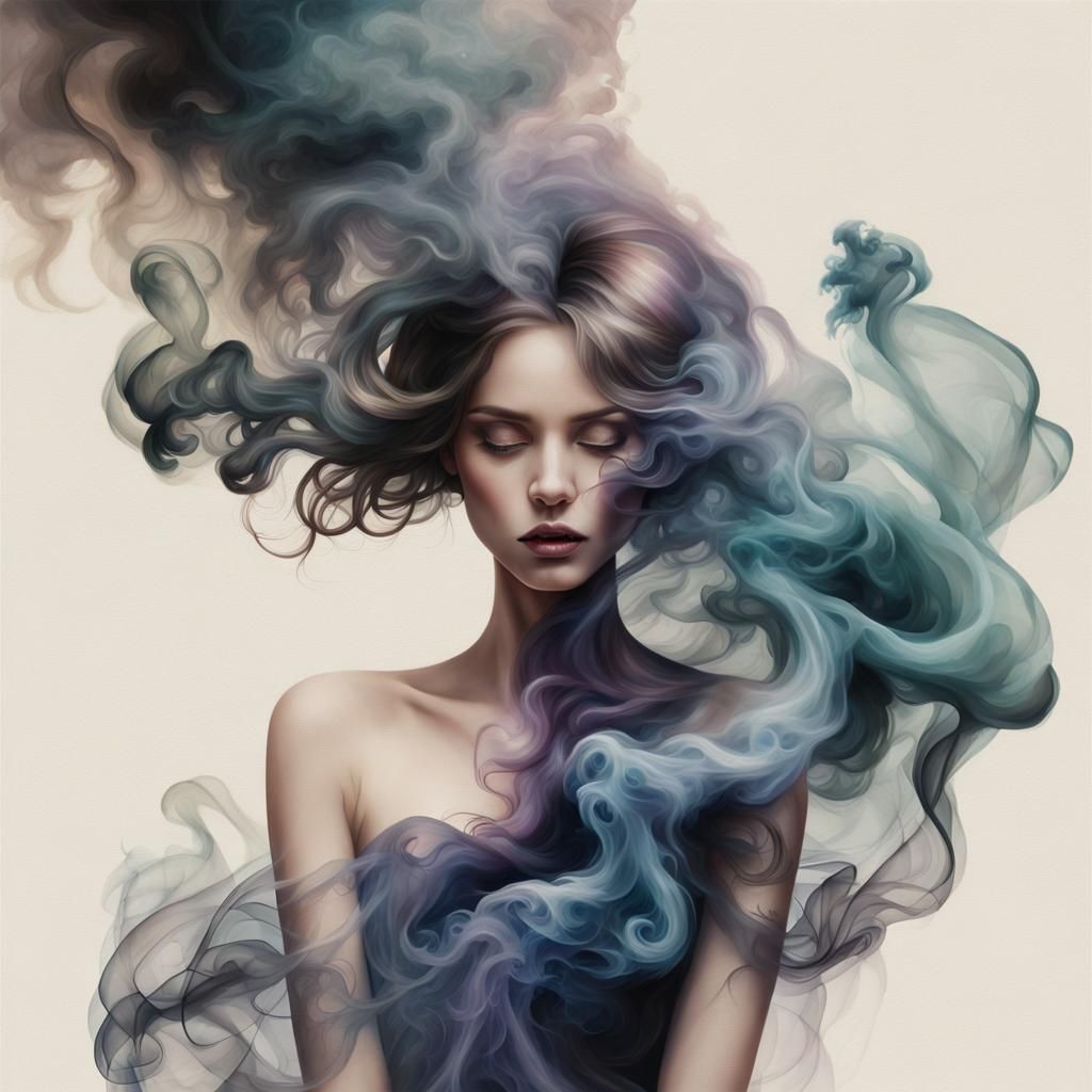 emerging from smoke  by @Tia