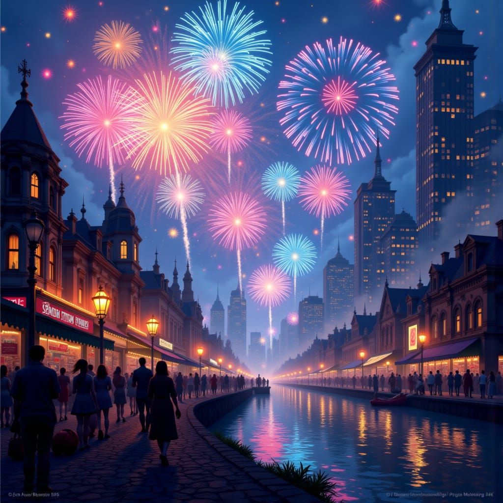 <lora:Firework Spectacular:1.0> for ukraine detailed matte painting, deep color, fantastical, intricate detail, splash screen, complementary...