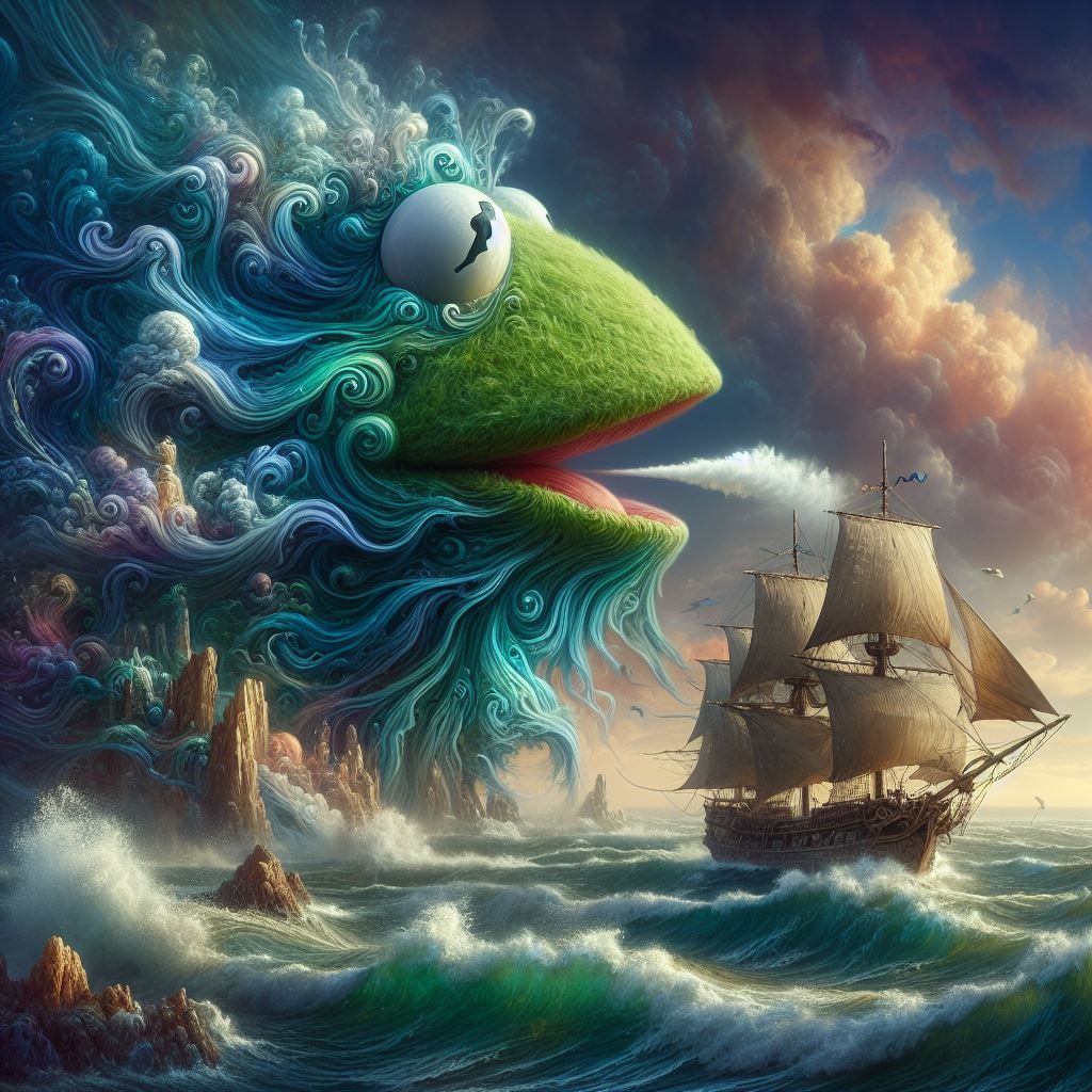 Kermit The God (Kermit/Poseidon)