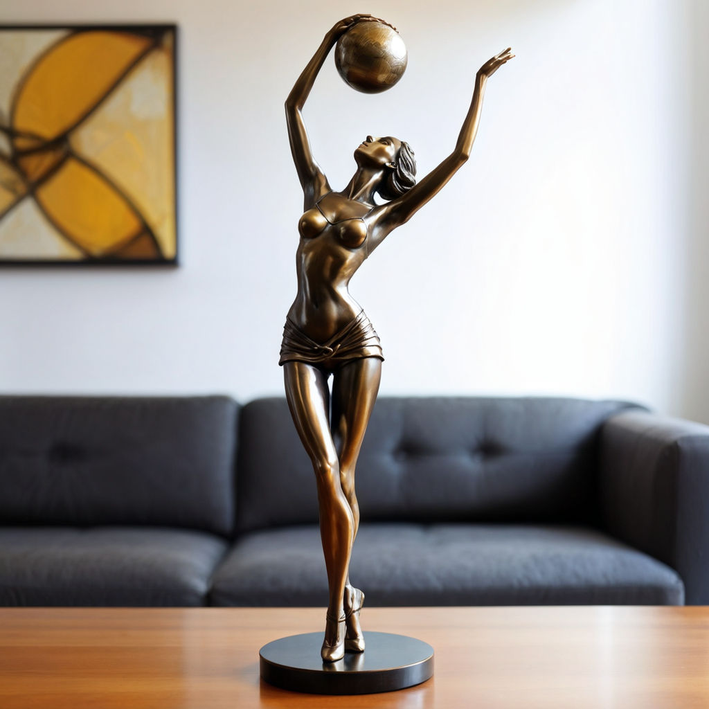 Art Deco rhythmic gymnast statuette
