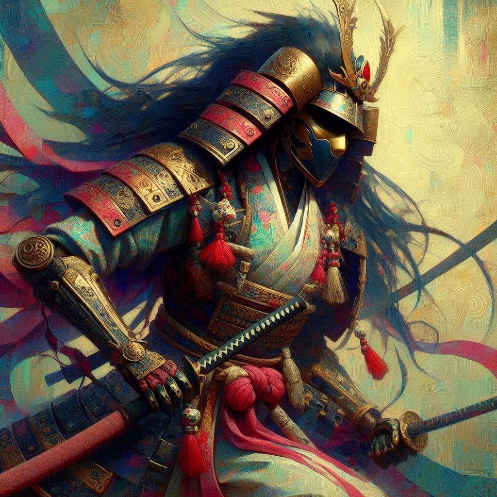 Onna-musha Warrior in a Fantasy Art Style (version 1)