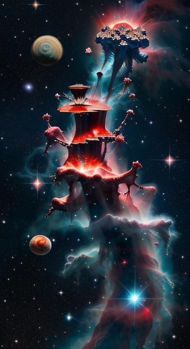 A gargantuan, flawless, crystal snail filled with swirling r...