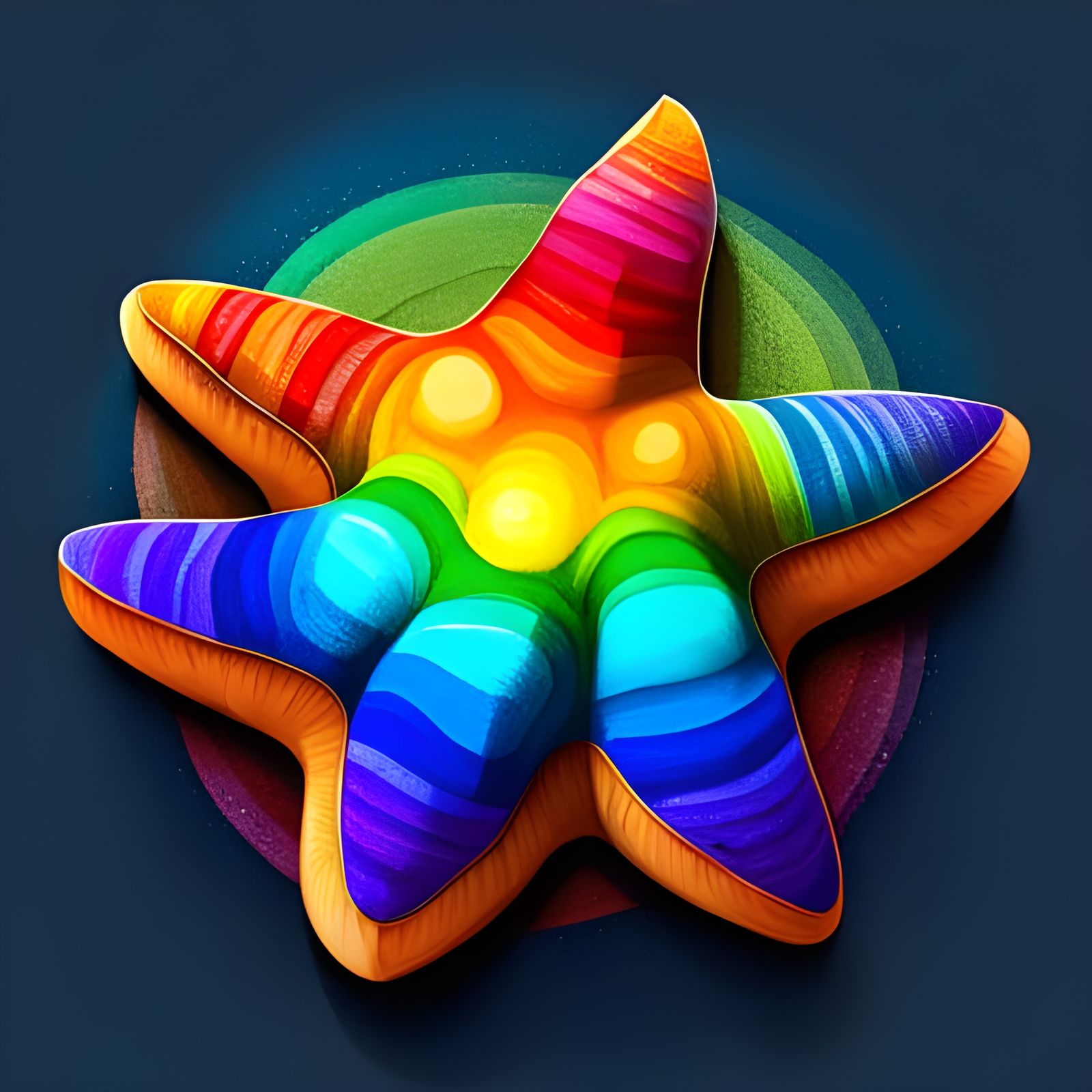 Rainbow Starfish - AI Generated Artwork - NightCafe Creator