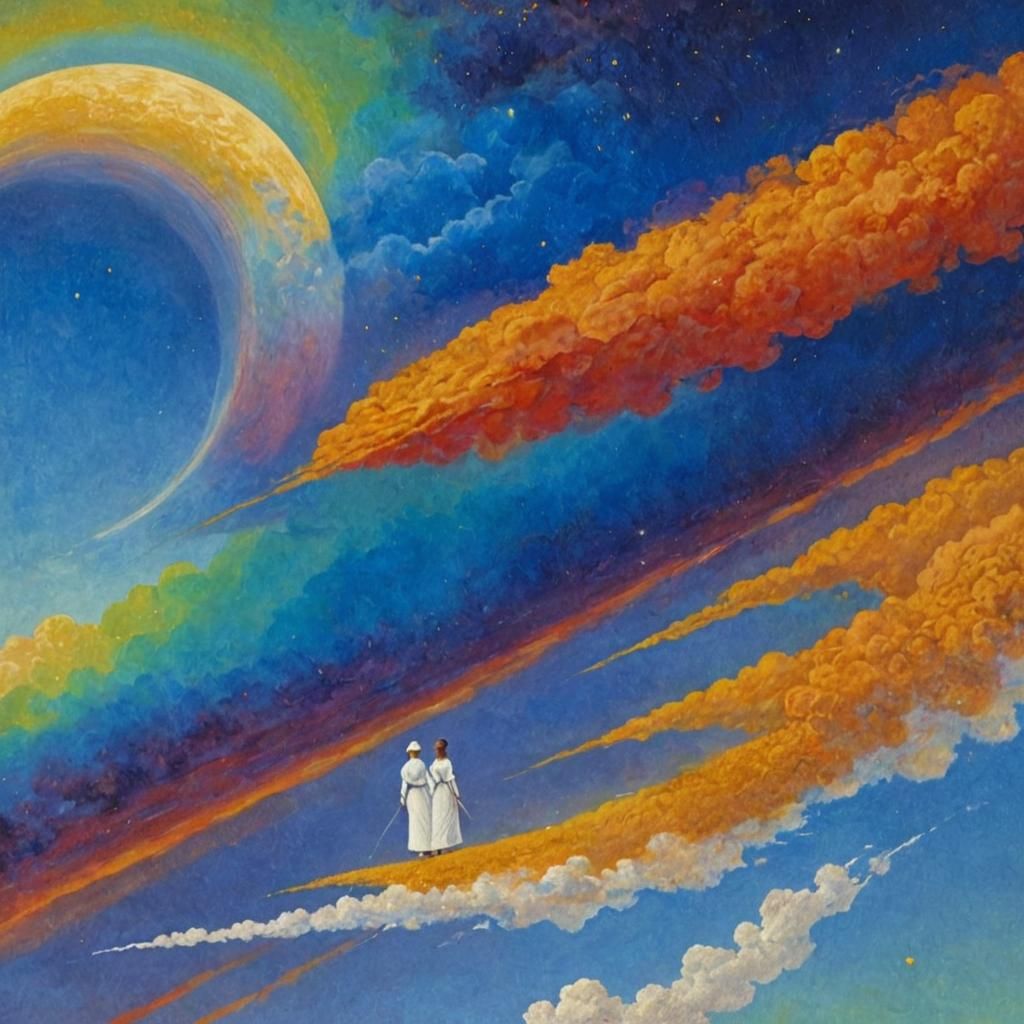 Impressionist Watercolor Portrait of Woman Reading Poetry