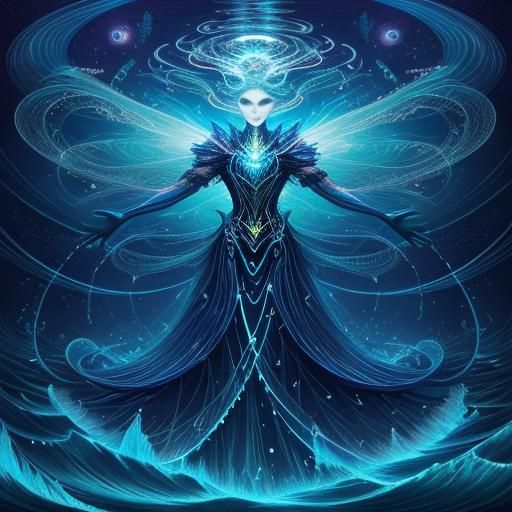 artistic bioluminescent, creative, deco, energetic  fractal, gaiety, hope, imagination, jazz, kinetic, lady, music. new, orchestrated, passi...