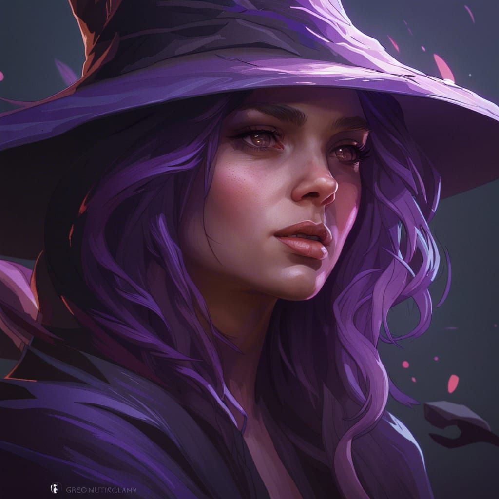 Purple witch - AI Generated Artwork - NightCafe Creator