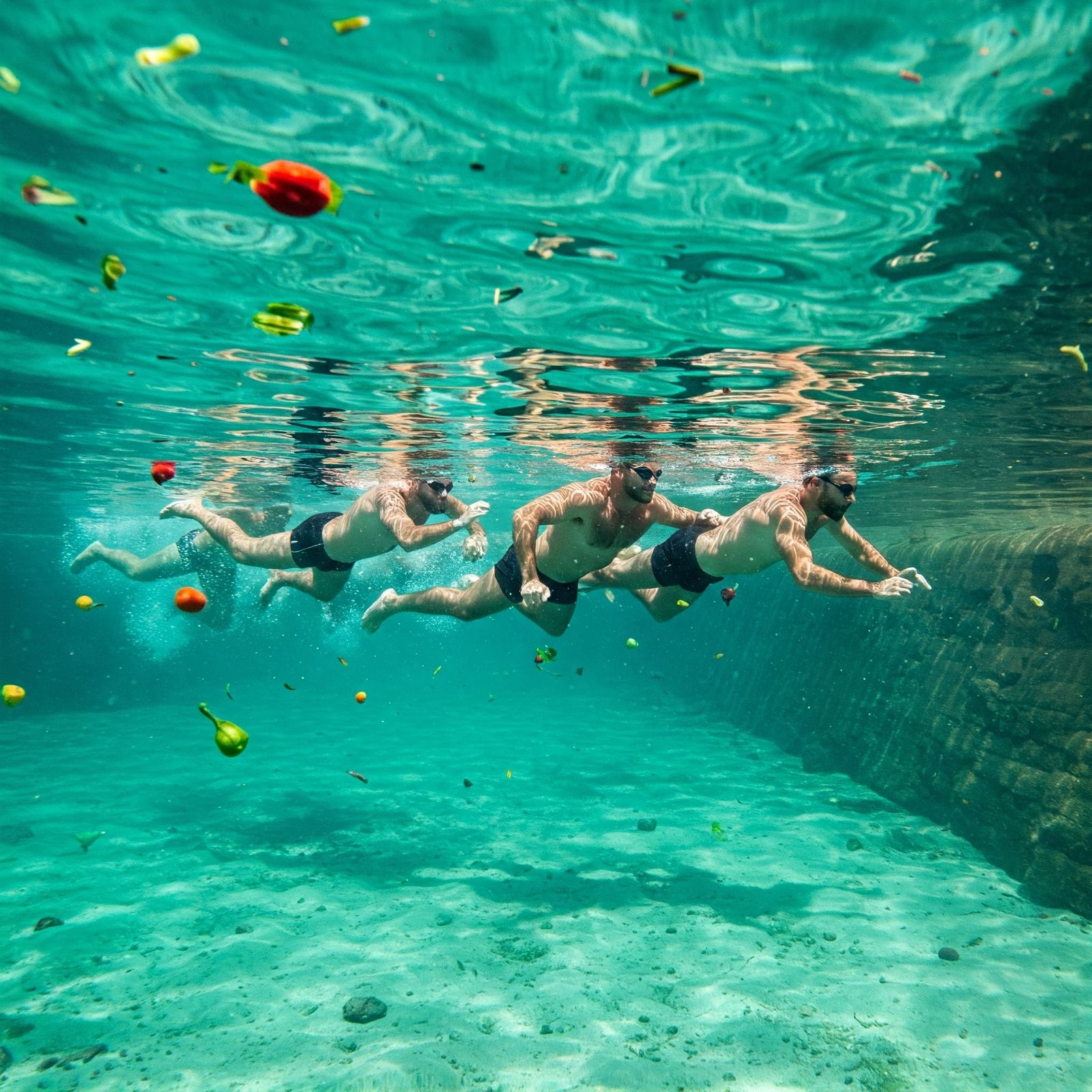 "Agriculture Olympics: Synchronized Swimming with Produce"