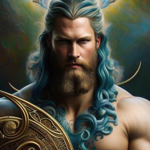 Viking. Cosmic waves - AI Generated Artwork - NightCafe Creator