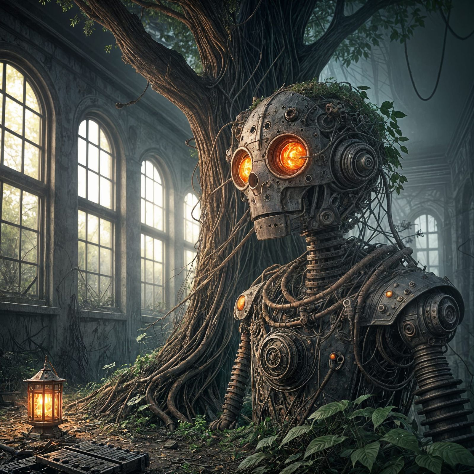 post-apocalyptic robot  by @AiHub-LGR