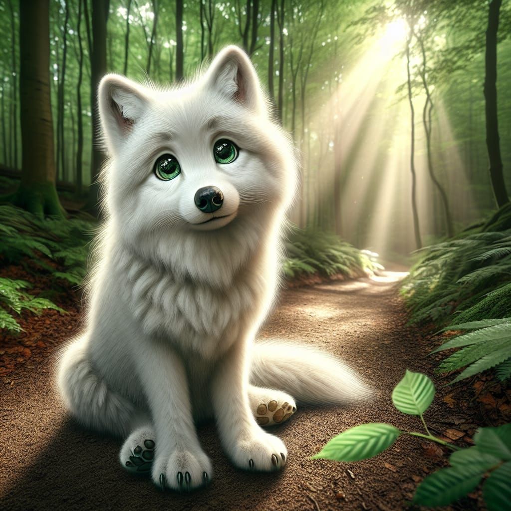 Wolfie is taking a break to enjoy the sunshine. - AI Generated Artwork ...