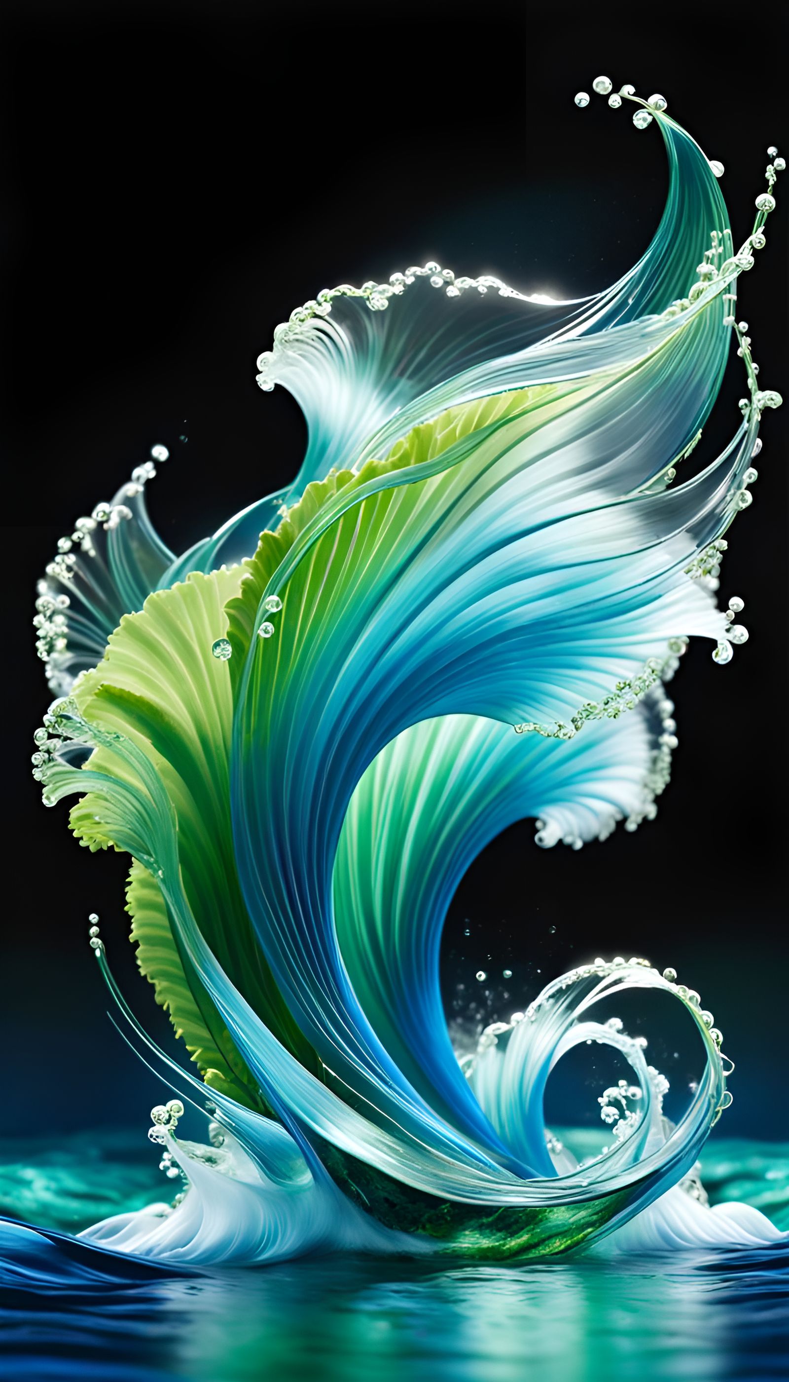 Abstract art - dancing water  by @Edana