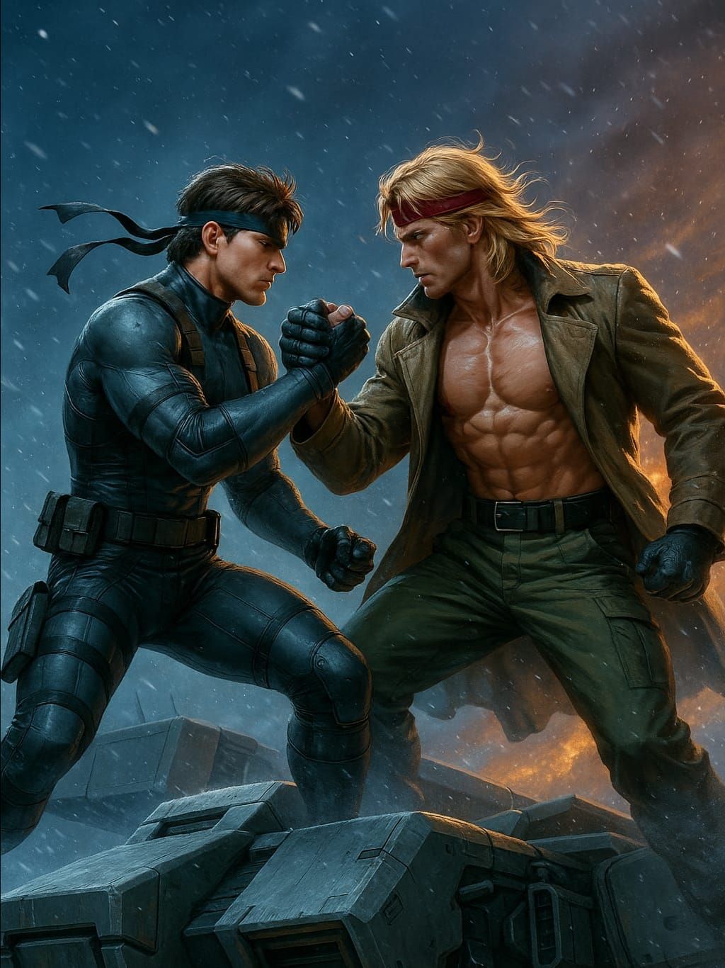 Solid Snake & Liquid Snake - Metal Gear Solid: The Twin Snak...