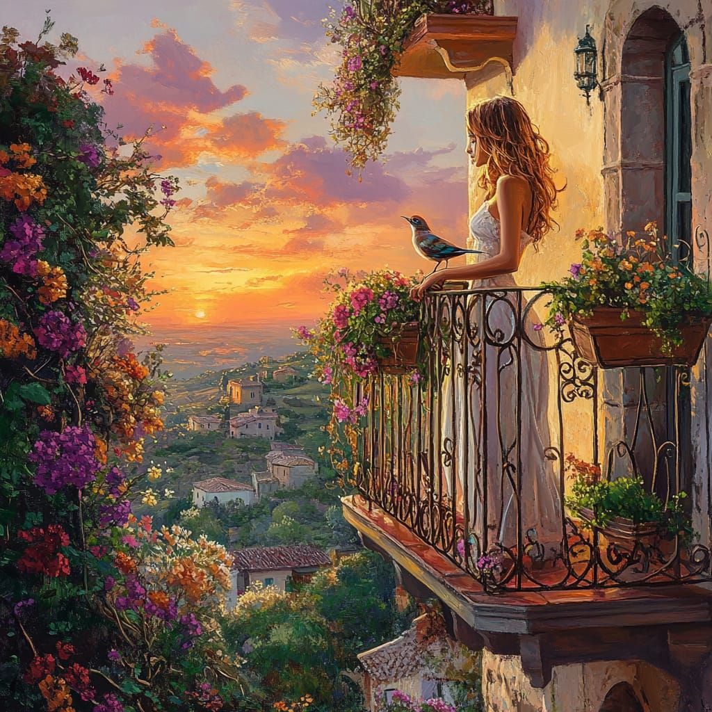 Sicilian Sunset Enjoyed with a Bird