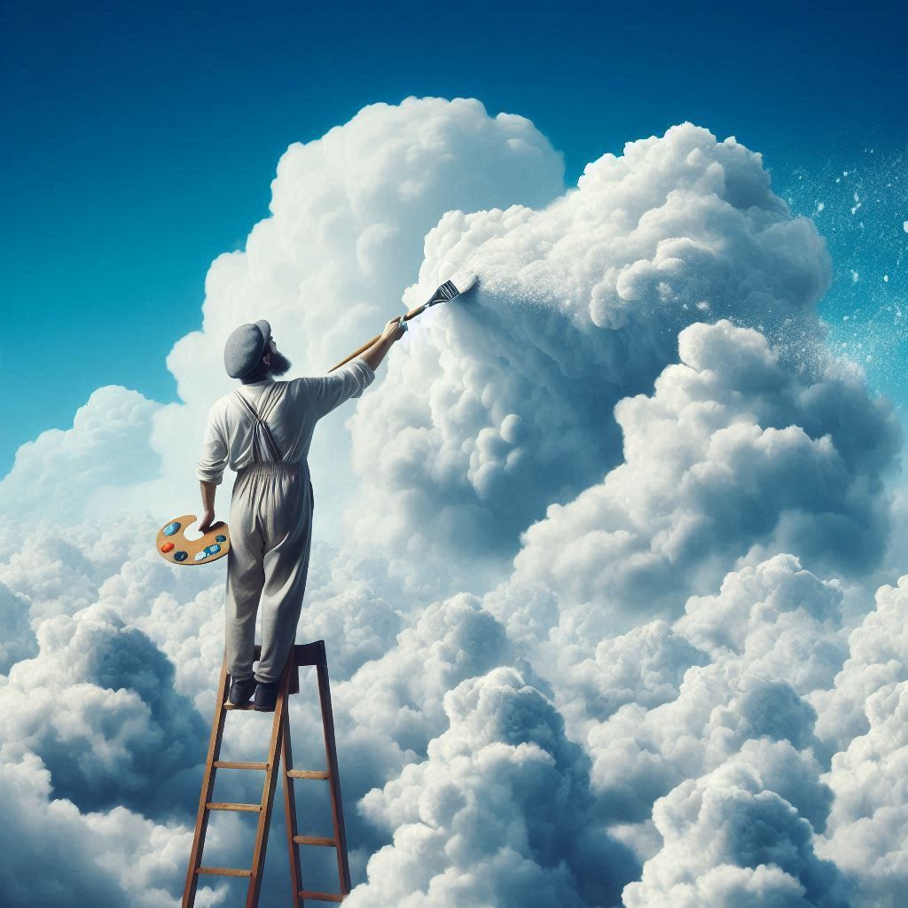 painting a cloud