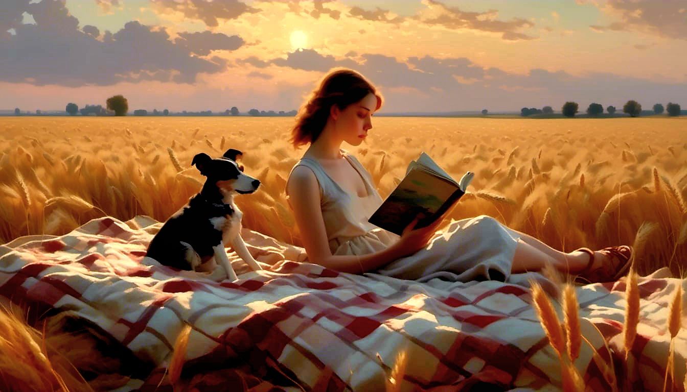 "J'aime bouquiner avec mon fidèle Rufus..."