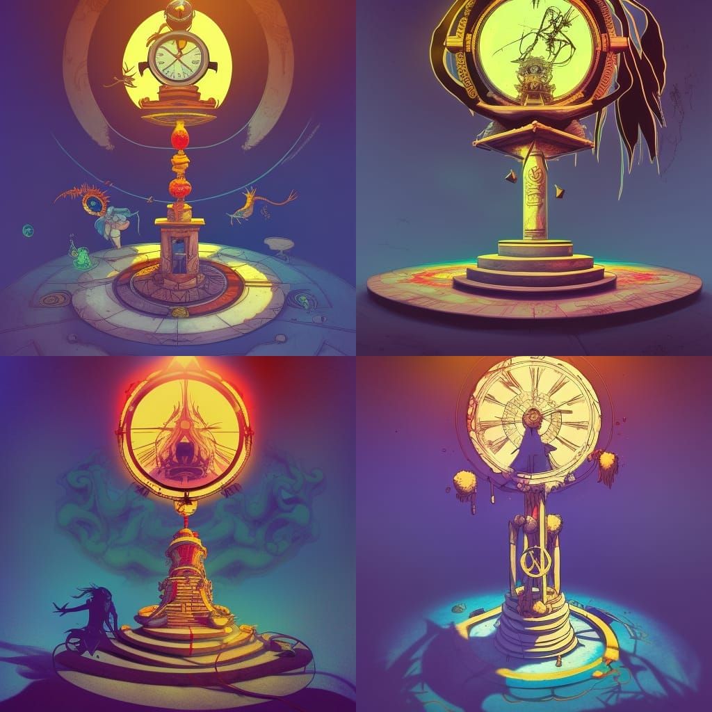 shadows on a sundial in a temple of time