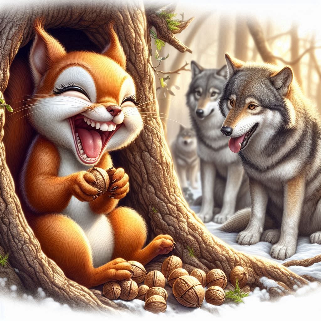 mischievous squirrel