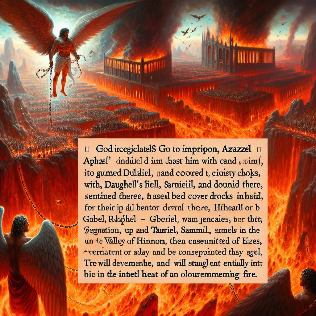 God said to Raphael: 'Bind Azazel with chains and feet and t...
