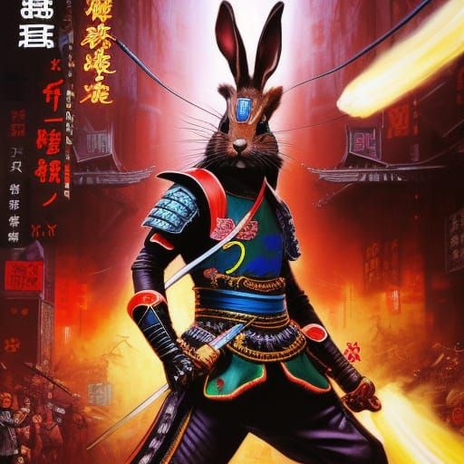 Samurai Rabbit - AI Generated Artwork - NightCafe Creator