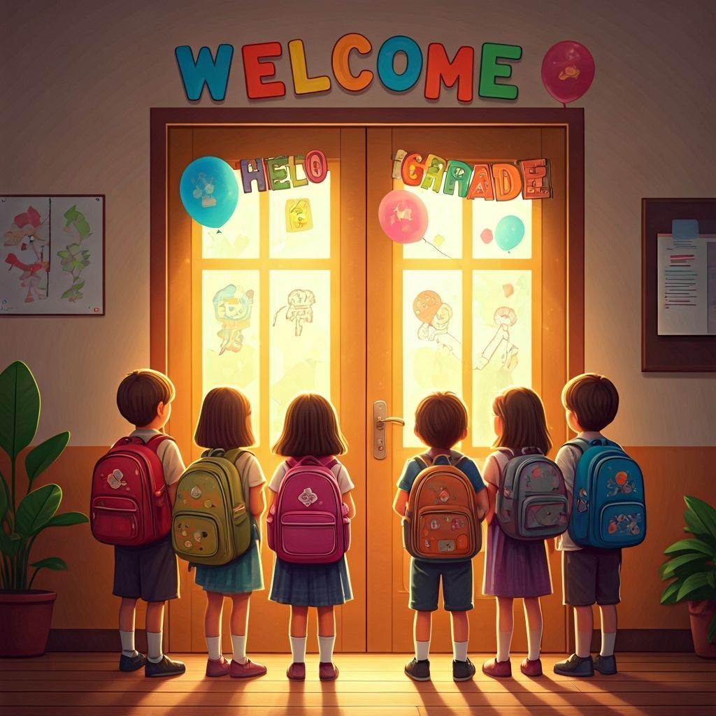 Welcoming First Grade Classroom Door