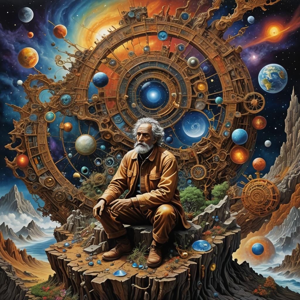 mixed media work of art sculpture, hyperdetailed sensory rejection,  optical illusionary engineering ...  by @undefined